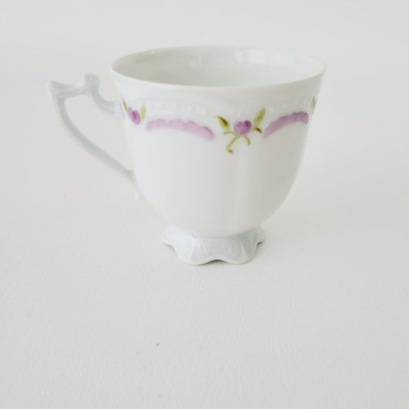 Hutschenreuther Viktoria Hand-Painted Teacup/Saucer, Rare Elegant German Teacup - Picture 3 of 12